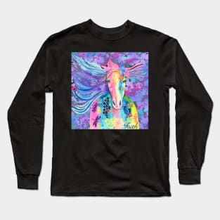 Whimsical Dream Horse Called Faith Long Sleeve T-Shirt